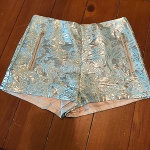 Forever21 metallic short shorts